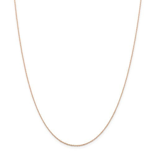 14k rose gold 0.5mm cable rope thin dainty choker necklace pendant chain