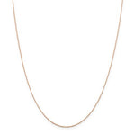 Загрузить изображение в средство просмотра галереи, 14k Rose Gold 0.5mm Cable Rope Thin Dainty Choker Necklace Pendant Chain
