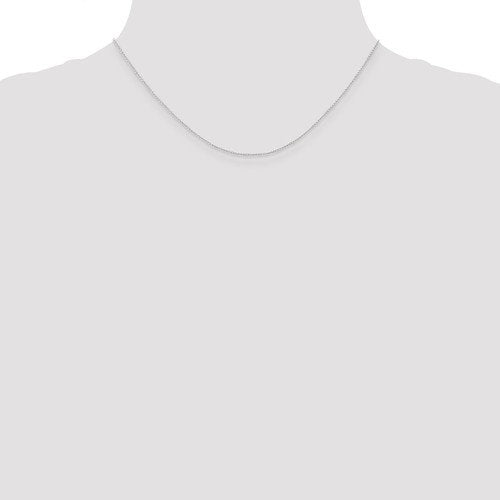 14k white gold 0.5mm thin curb bracelet anklet necklace choker pendant chain