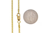 Indlæs billede til gallerivisning 14K Yellow Gold 1.9mm Box Bracelet Anklet Choker Necklace Pendant Chain
