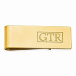 Charger l&#39;image dans la galerie, 14K Yellow White Gold or Sterling Silver Money Clip Custom Order Personalized Monogram
