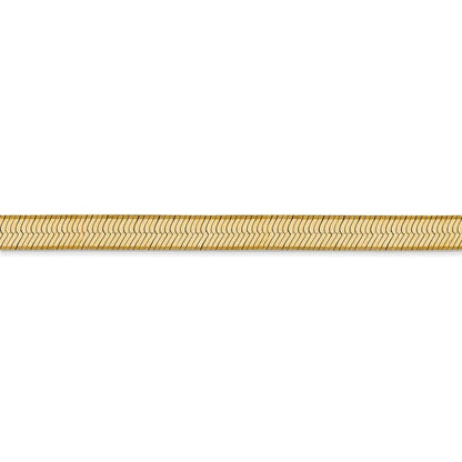 14k yellow gold 5mm silky herringbone bracelet anklet choker necklace pendant chain