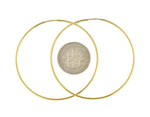 Load image into Gallery viewer, 14k Yellow Gold Extra Large Endless Round Hoop Earrings 45mm x 1.25mm
