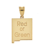 Load image into Gallery viewer, 14K Gold or Sterling Silver New Mexico NM State Map Pendant Charm Personalized Monogram
