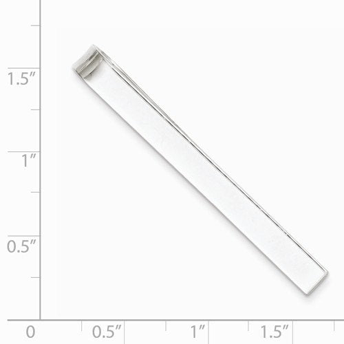 sterling silver engravable tie bar clip personalized engraved monogram