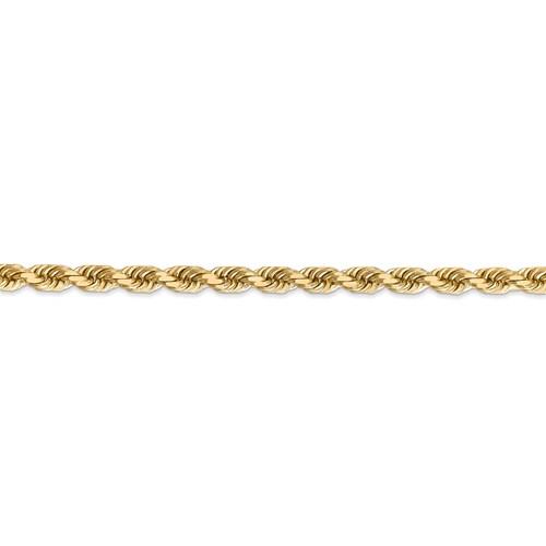 14k solid yellow gold 4.5mm diamond cut rope bracelet anklet choker necklace pendant chain