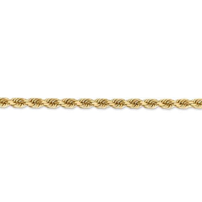 14k solid yellow gold 4.5mm diamond cut rope bracelet anklet choker necklace pendant chain