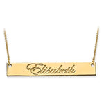 Lataa kuva Galleria-katseluun, 14k 10k Gold Sterling Silver Large Name Bar Nameplate Necklace Personalized
