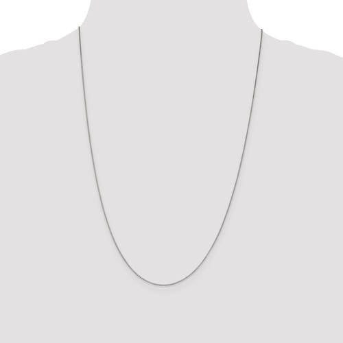 14k white gold 0.7mm box bracelet anklet necklace choker pendant chain