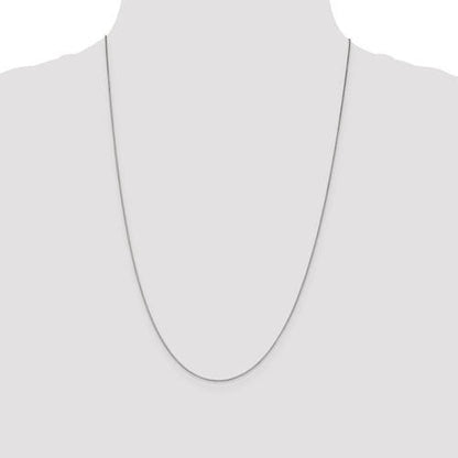14k white gold 0.7mm box bracelet anklet necklace choker pendant chain