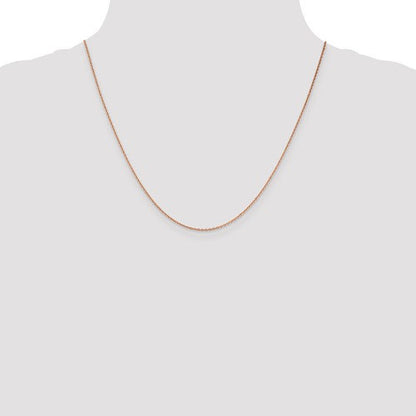 14k rose gold 1.4mm diamond cut cable choker necklace pendant chain
