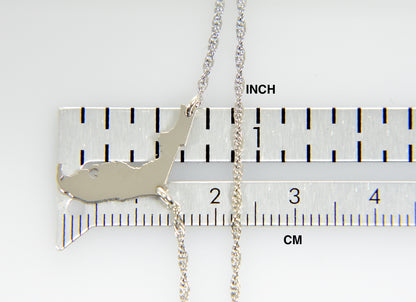 14k gold 10k gold silver florida fl state map necklace heart personalized city