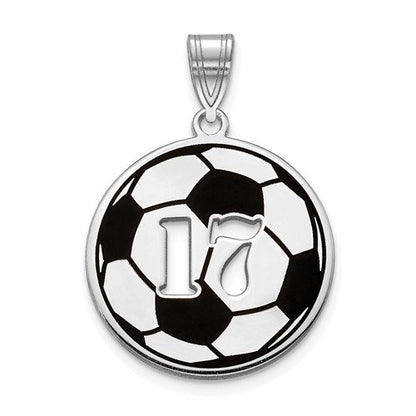 14k 10k gold sterling silver soccer ball personalized pendant charm