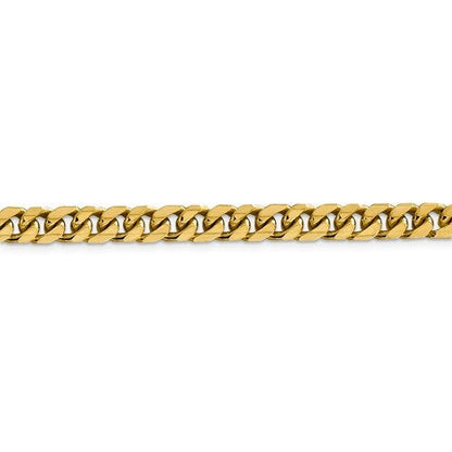 14k yellow gold 6.25mm miami cuban link bracelet anklet choker necklace pendant chain