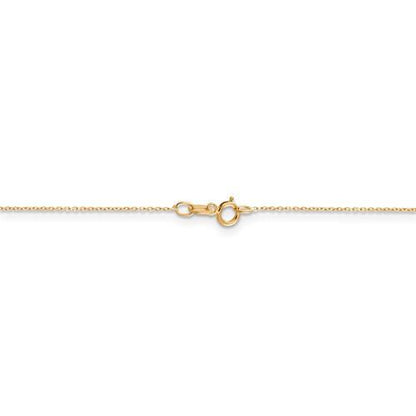 14k yellow gold 0.6mm diamond cut cable layering bracelet anklet choker necklace pendant chain