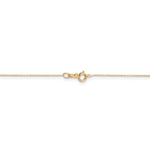14k yellow gold 0.6mm diamond cut cable layering bracelet anklet choker necklace pendant chain