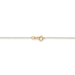 14K Yellow Gold 0.6mm Diamond Cut Cable Layering Bracelet Anklet Choker Necklace Pendant Chain