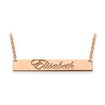 Load image into Gallery viewer, 14k 10k Gold Sterling Silver Large Name Bar Nameplate Necklace Personalized
