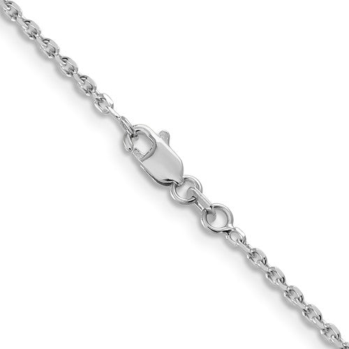 14k white gold 1.65mm diamond cut cable bracelet anklet necklace choker pendant chain