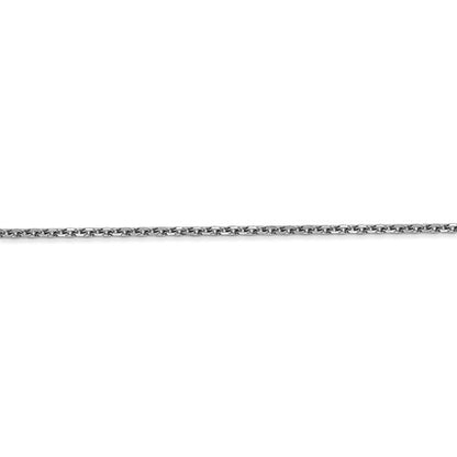14k white gold 1.65mm diamond cut cable bracelet anklet necklace choker pendant chain