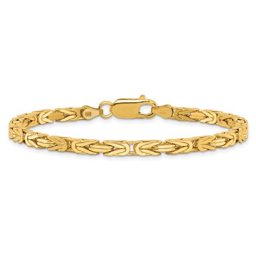 14k solid yellow gold 3.25mm byzantine bracelet anklet necklace choker pendant chain