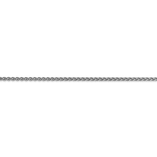 14k white gold 2mm spiga wheat bracelet anklet choker necklace pendant chain
