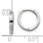 Load image into Gallery viewer, 14k White Gold Classic Huggie Hinged Hoop Earrings 11mm x 2mm
