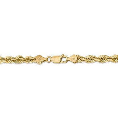 14k solid yellow gold 5.5mm diamond cut rope bracelet anklet choker necklace pendant chain