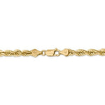 Load image into Gallery viewer, 14K Solid Yellow Gold 5.5mm Diamond Cut Rope Bracelet Anklet Choker Necklace Pendant Chain
