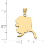 Load image into Gallery viewer, 14K Gold or Sterling Silver Alaska AK State Pendant Charm Personalized Monogram
