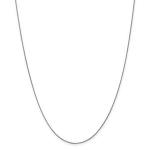 14k White Gold 0.8mm Spiga Wheat Choker Necklace Pendant Chain