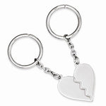 Load image into Gallery viewer, Engravable Sterling Silver Heart Two Piece Key Holder Ring Keychain Personalized Engraved
