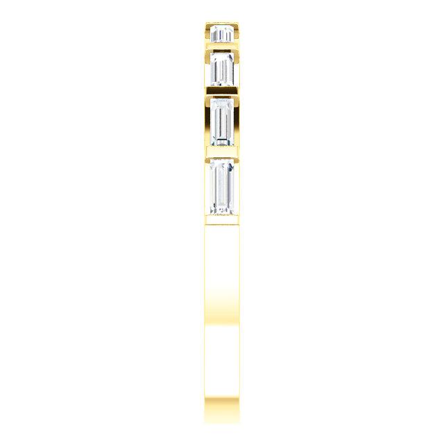 platinum 14k yellow white rose gold 1/4 ctw diamond baguette wedding anniversary band ring