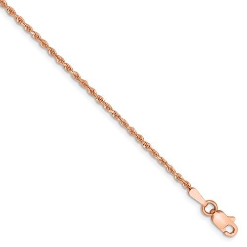 14k rose gold 1.5mm diamond cut rope bracelet anklet necklace choker pendant chain