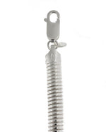 이미지를 갤러리 뷰어에 로드 , Sterling Silver 6mm Reversible Round to Flat Omega Cubetto Choker Necklace Pendant Chain
