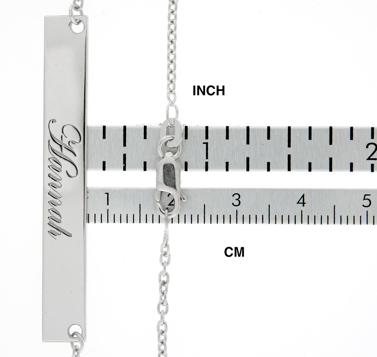 14k 10k gold sterling silver large name bar nameplate necklace personalized