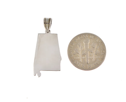 14k gold or sterling silver alabama  al state pendant charm personalized monogram