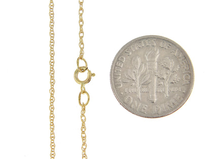 10k yellow gold 0.95mm cable rope bracelet anklet choker necklace pendant chain