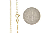 Carregar imagem no visualizador da galeria, 10k Yellow Gold 0.95mm Cable Rope Bracelet Anklet Choker Necklace Pendant Chain
