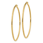 Load image into Gallery viewer, 14k Yellow Gold Diamond Cut Classic Round Hoop Earrings 60mm x 2mm
