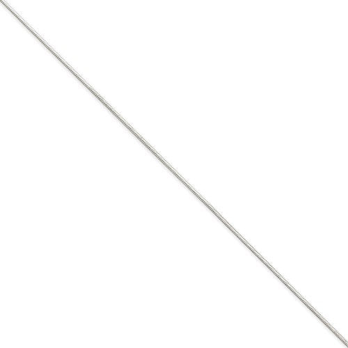 14k white gold 1mm octagonal snake bracelet anklet choker necklace pendant chain