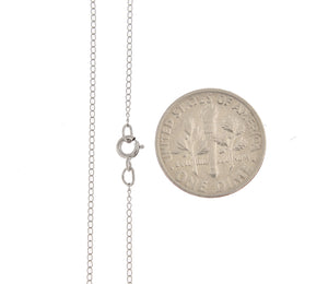 14k White Gold 0.5mm Thin Curb Bracelet Anklet Necklace Choker Pendant Chain
