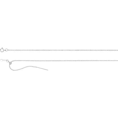 14k yellow white gold 1mm threader bead bracelet anklet choker necklace pendant chain adjustable