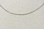 Kép betöltése a galériamegjelenítőbe: 14K White  Gold 0.8mm Diamond Cut Cable Bracelet Anklet Choker Necklace Pendant Chain
