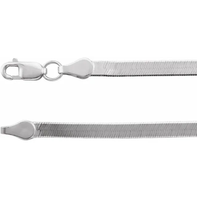14k yellow white gold 2.8mm flexible herringbone bracelet anklet choker necklace pendant chain