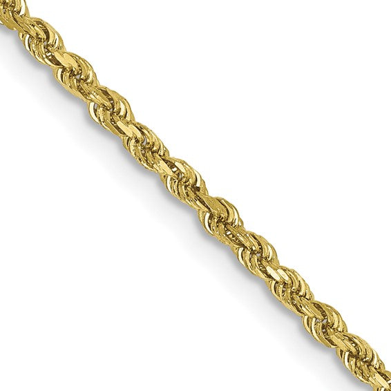 10k Yellow Gold 1.75mm Diamond Cut Rope Bracelet Anklet Choker Necklace Pendant Chain