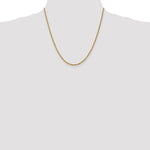 Charger l&#39;image dans la galerie, 10k Yellow Gold 2.25mm Diamond Cut Rope Bracelet Anklet Choker Necklace Pendant Chain
