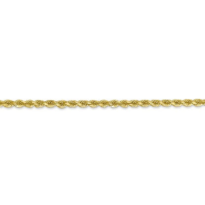 10k yellow gold 2.75mm diamond cut rope bracelet anklet choker necklace pendant chain