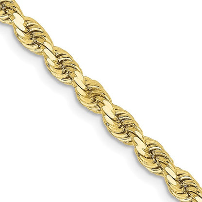 10k yellow gold 3.25mm diamond cut rope bracelet anklet choker necklace pendant chain
