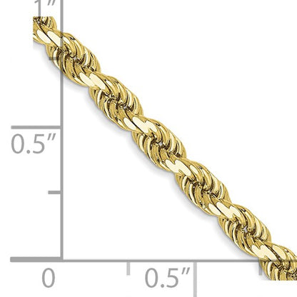 10k yellow gold 3.5mm diamond cut rope bracelet anklet choker necklace pendant chain